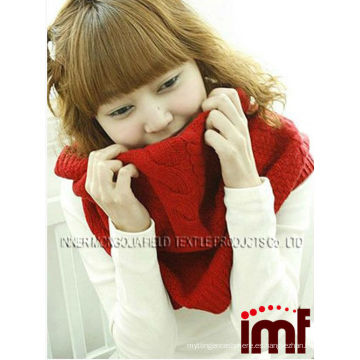 Bufanda de jersey de lana y cachemir elegante rojo de moda